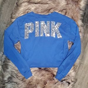VS PINK Cropped Bling Long Sleeve